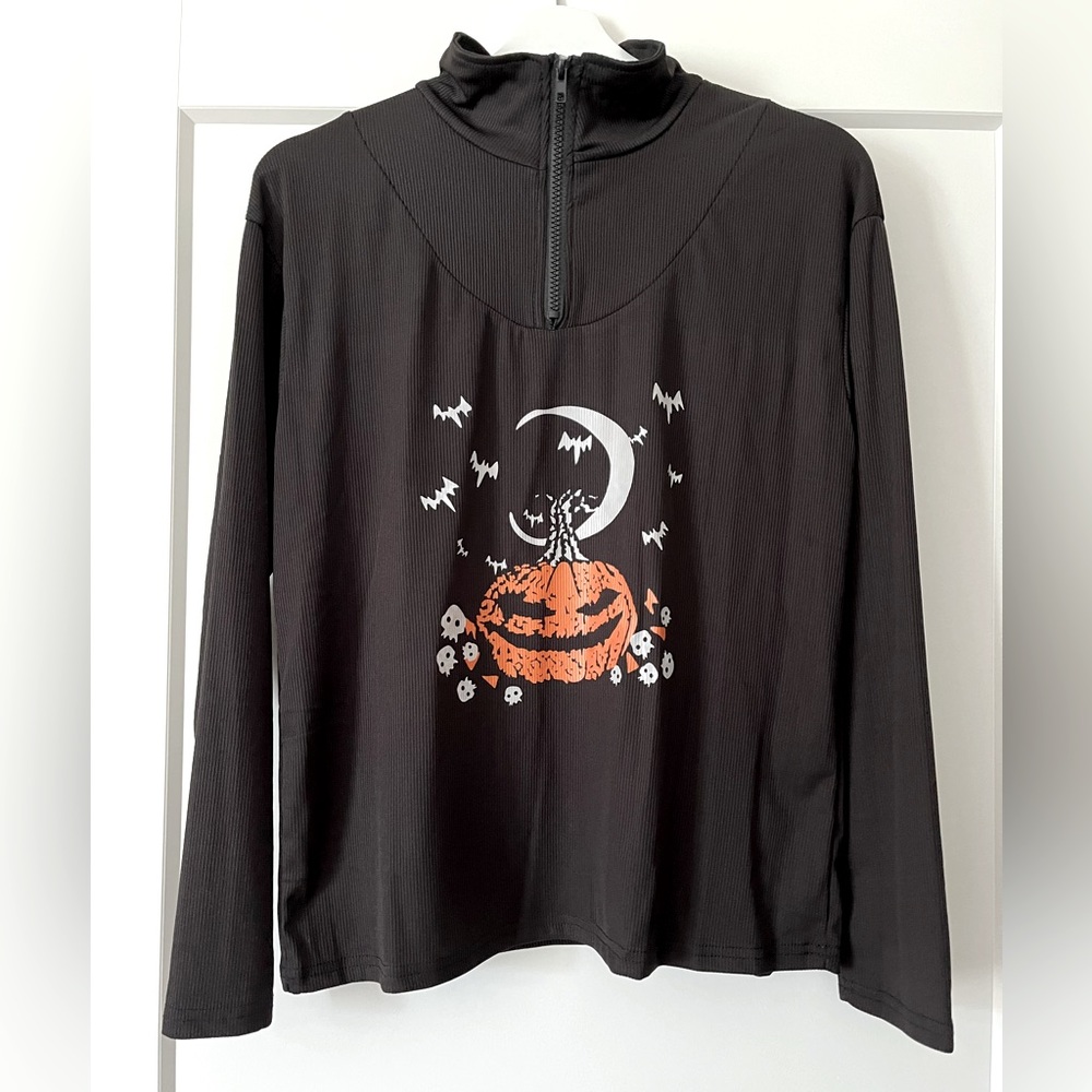 Just in time for Halloween - black quarter zip.